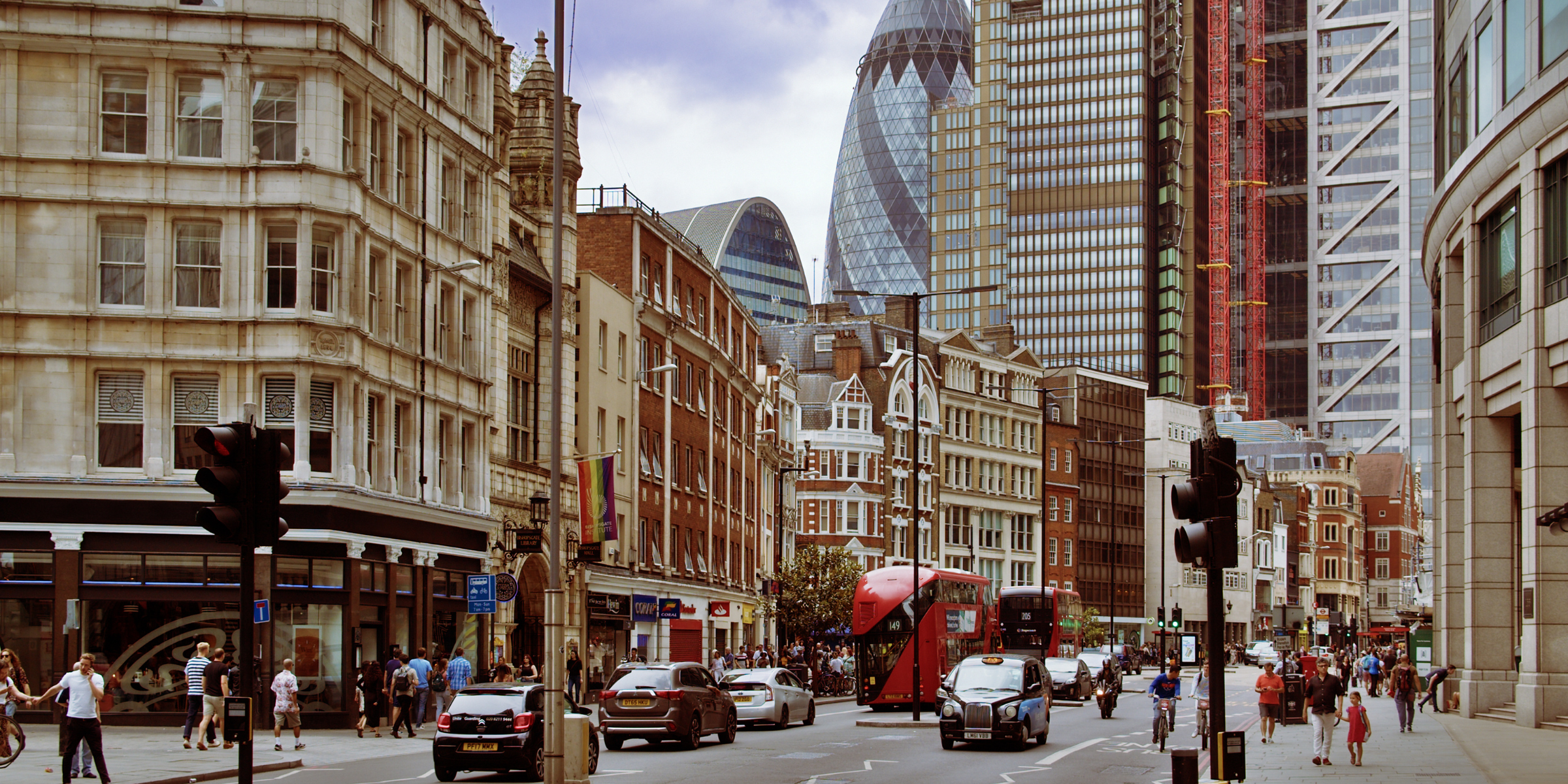 London commercial property and business district skyline