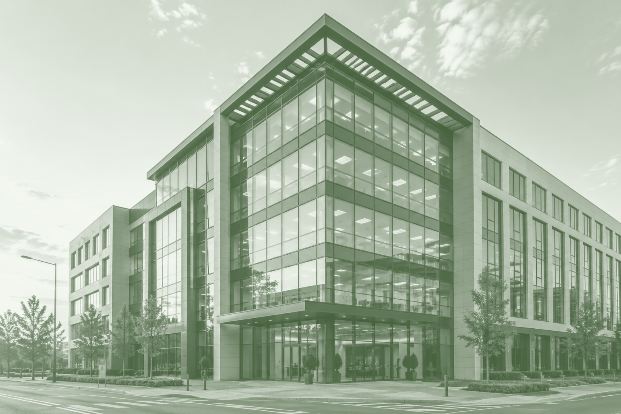 Modern commercial office building suitable for commercial mortgages finance