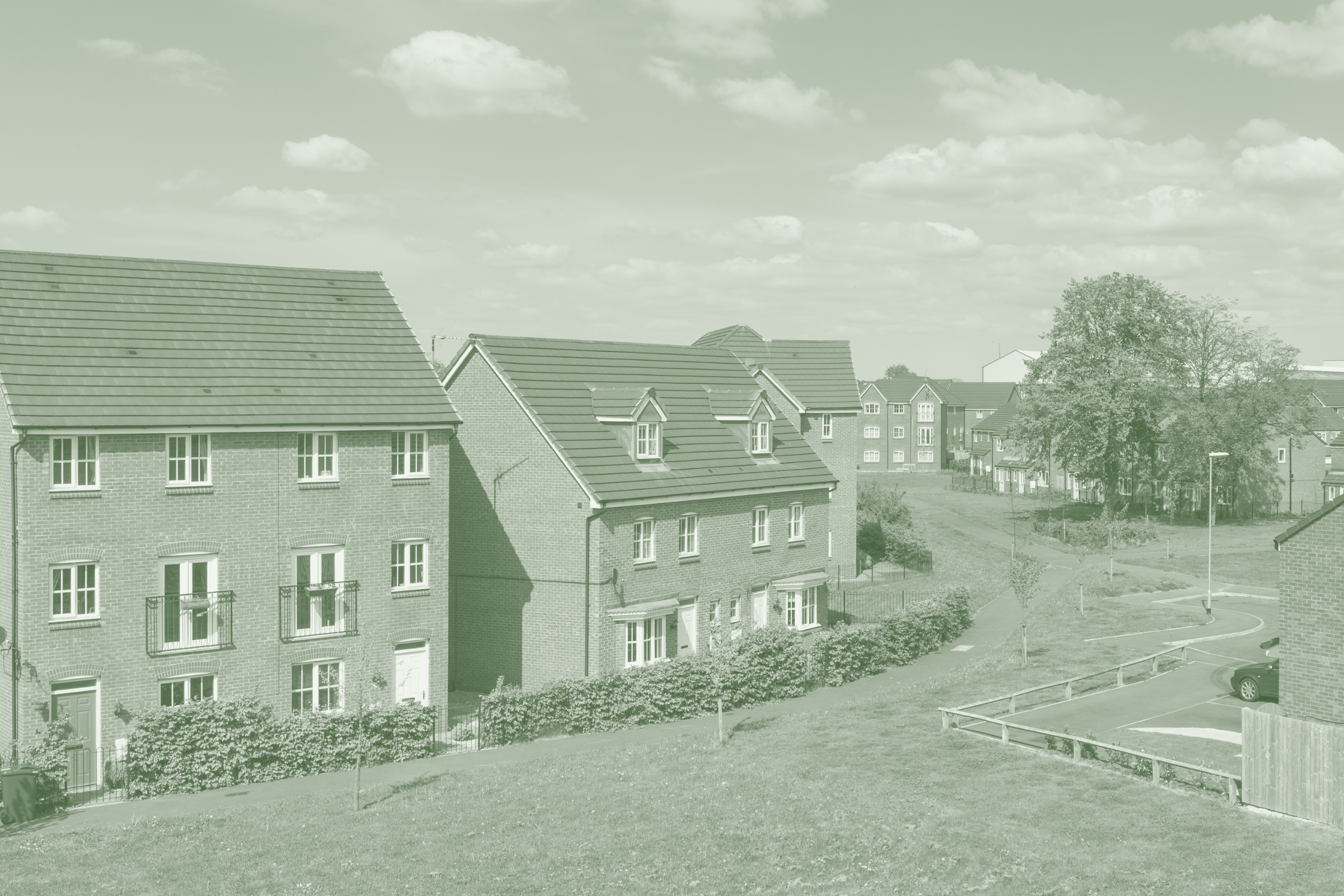 Completed residential development supported by development exit bridging finance