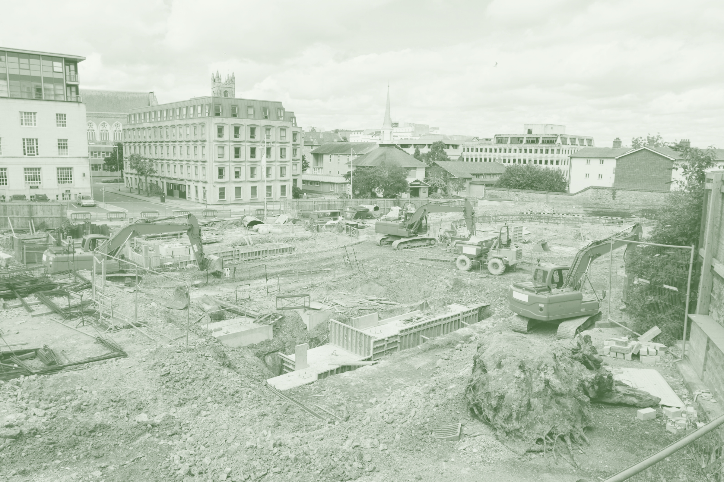Development site prepared for residential and commercial construction funding