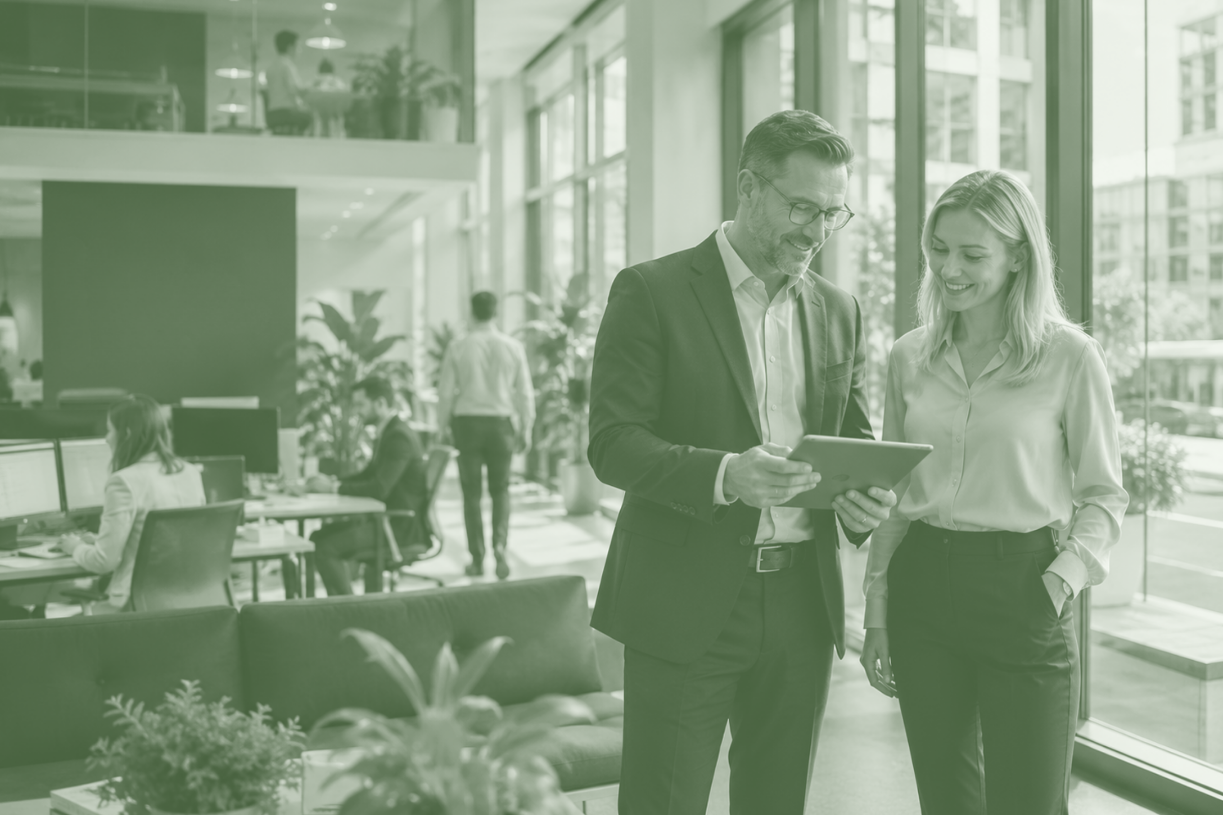 Business professionals reviewing cashflow and HMRC payment planning