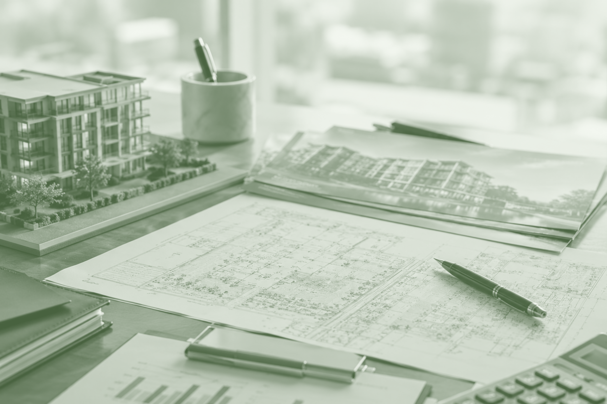 Property investment plans, development drawings and financial documents prepared for a UK property finance application.